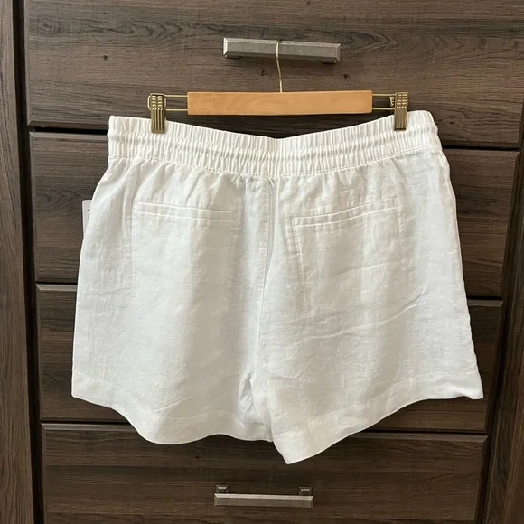 Athleta White Linen Shorts - Picture 2 of 4